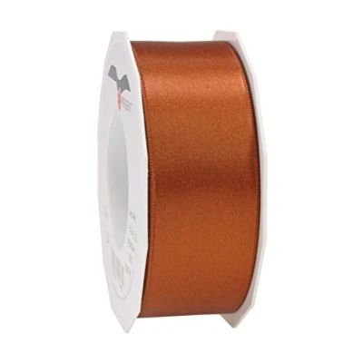 Abbildung von PRÄSENT C.E. Pattberg Satin Zimt, 25 m Satinband zum Einpacken von Geschenken, 40 mm Breite, Geschenkband Dekorieren &amp; Basteln, Dekoband, Anlass