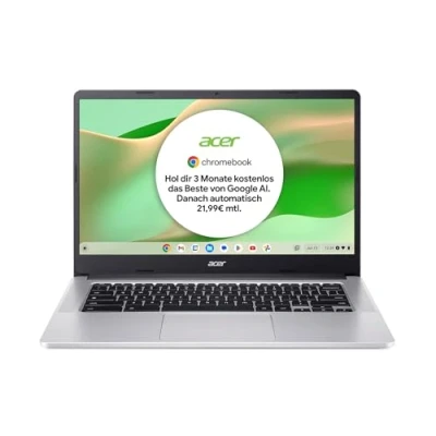 Abbildung von Acer Chromebook 314 (CB314 3HT C0CQ) Laptop 14&quot; FHD Touch Display Intel Celeron N4500 8 GB RAM 128 eMMC UHD Graphics Google ChromeOS Silber