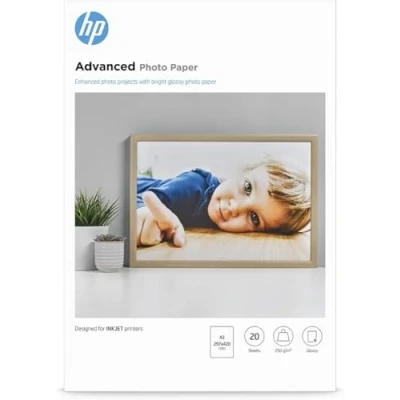 Abbildung von HP Advanced Fotopapier hochglänzend, 250 g/m2, DIN A3, 20 Blatt