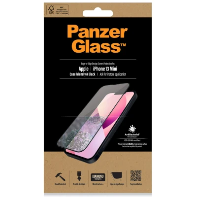 Abbildung von Apple iPhone 13 Mini Panzerglas PanzerGlass Anti Bacterial Case Friendly Screenprotector smartphone Antibakterieller Screen