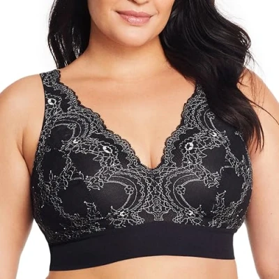 Abbildung von Glamorise Große Größen Plusgröße Bramour Gramercy Spitzen Bralette de Luxe ohne Bügel Nr. 7012