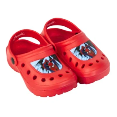 Abbildung von Marvel Spiderman Clogs für Jungen, Leichte Sommersandalen im Spider Man Design, Kindergeschenk, Größe EU 28/29 Rot