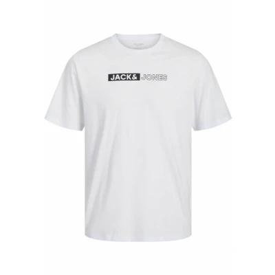Abbildung von Jack &amp; Jones LOGO Tshirt print, Herren, Größe: 5XL, White