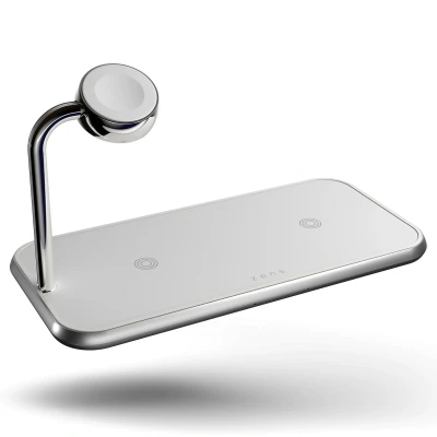 Abbildung von Zens Kabelloses Schnellladegerät 10W + Apple Watch Stand Weiß