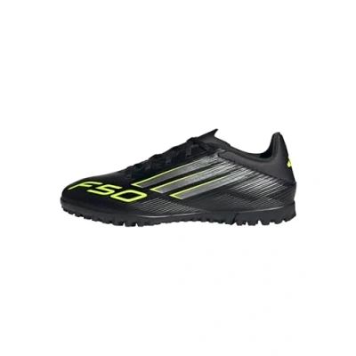 Abbildung von adidas Unisex F50 Club Turf Football Boots Fußballschuhe, core Black/Iron met./Lucid Lemon, 44 2/3 EU