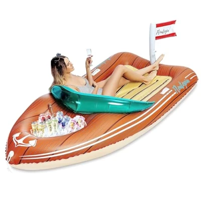 Abbildung von JOYIN Groß Luftmatratze Pool Aufblasbare Floats Aufblasbarer Getränkekühler, Schlauchboot Kinder, Wasserspielzeug Lounge Dekorationen Spielzeug für Kinder &amp; Erwachsene