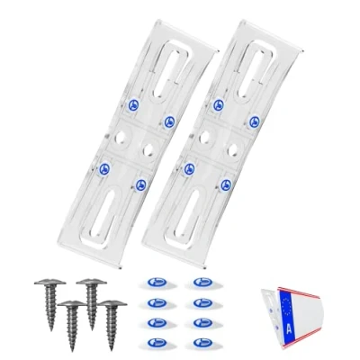 Abbildung von Kennzeichenhalter Österreich rahmenlos transparent flach 4mm für Kennzeichentafeln 520x120mm unsichtbar Kennzeichenträger alle Fahrzeuge &amp; Modelle geeignet Dänemark Slowenien Ungarn