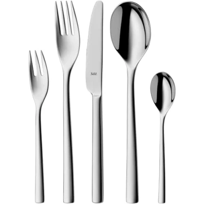 Abbildung von Silit Trend Besteck Set 6 Personen, 30 teilig, Monobloc Messer, Crominox Edelstahl poliert, rostfrei, kratzbeständig, langlebig, spülmaschinengeeignet