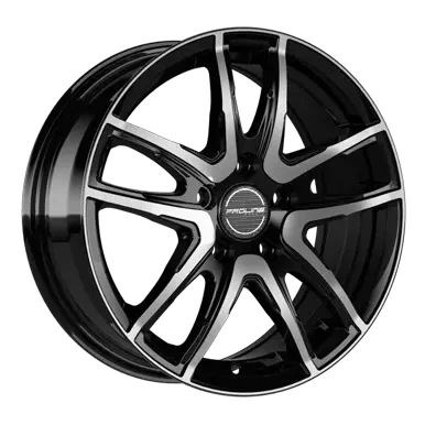 Abbildung von PROLINE 5 loch 17Zoll 110mm Alufelge PXV mattschwarz Front poliert 03916714 Felge