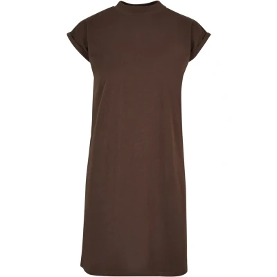 Abbildung von Urban Classics Turtle Extended Shoulder Jerseykleid, Damen, Größe: Small, Brown