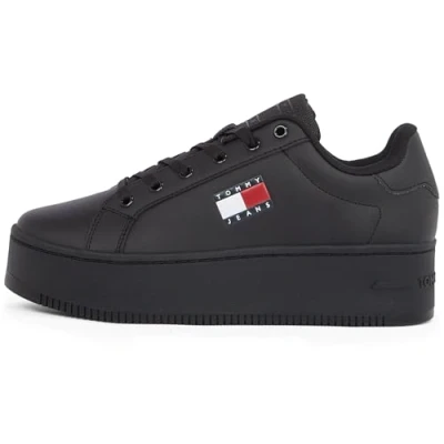 Abbildung von Tommy Jeans Flatform Sneaker low, Damen, Größe: 36, Black Schuhe