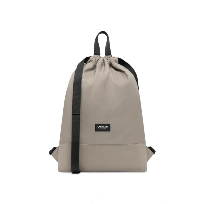 Abbildung von LARKSON Turnbeutel Damen &amp; Herren Grau No 7 Rucksack für Sport und Festival Beutel Klein mit Innentasche Außentasche Schnellzugriff