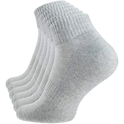 Abbildung von CottonPrime 6 Paar Damen &amp; Herren Sportsocken Quarters Lauf und Funktionssocken mit Frotteesohle, Kurze Socken 43/46 Grau
