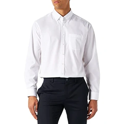Abbildung von Seidensticker Herren Mens Regular B.d. Longsleeve Businesshemd, Weiß(003002), 46 EU
