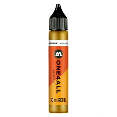 Abbildung von Molotow ONE4ALL Refill Acryl, Farbe 228 metallic gold 30 ml, Nachfülltinte für Permanentmarker