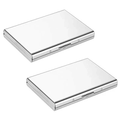 Abbildung von Vicloon Kartenetui Kreditkarten, 2 Stück RFID Blocking Kreditkartenhülle Kreditkarten aus Aluminium, Visitenkarten Etuis 6 Fächer, &amp; NFC Schutz Kreditkartenetui für Damen, Herren