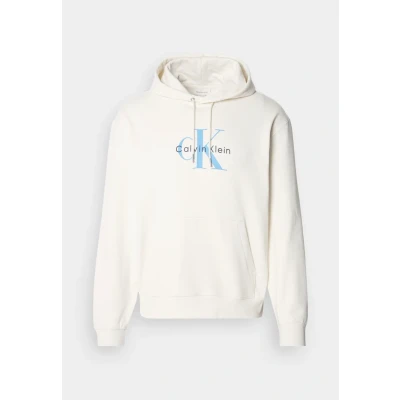 Abbildung von Calvin Klein Jeans Monologo Hoodie Kapuzenpullover, Herren, Größe: XS, Tofu