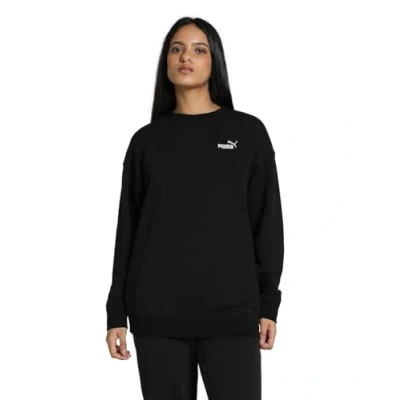 Abbildung von Puma Small LOGO Relaxed CREW Sweatshirt, Damen, Größe: XXS, Black