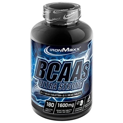 Abbildung von IronMaxx BCAAs Ultra Strong 180 Stück Hochdosierte verzweigtkettige Aminosäuren für maximale Leistung Zuckerfrei 2:1:1 BCAA Verhältnis