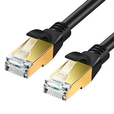 Abbildung von SHULIANCABLE Cat 8 Netzwerkkabel, 40Gbps 8.1 Standard, High Speed Gigabit Ethernet LAN Kabel Patchkabel RJ45, für Switch Router Modem Access Point Router, PS4, Smart TV (2M)