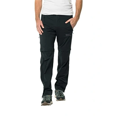 Abbildung von Jack Wolfskin Herren Glastal Zip Away Pants M Wanderhose, Schwarz, 50 EU