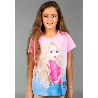 Abbildung von TOPModel Mädchen T Shirt mit Lexy und Liv 75014 pink, Größe 164, 16 Jahre