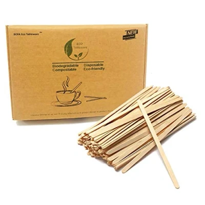 Abbildung von 1000 Stück Einweg Kaffeestäbchen Holz, Kaffee Stäbchen Umweltfreundlicher Kaffeerührer Nachhaltige Stäbchen,14 cm/5.5 in Kaffeelöffel für &amp; Cocktail