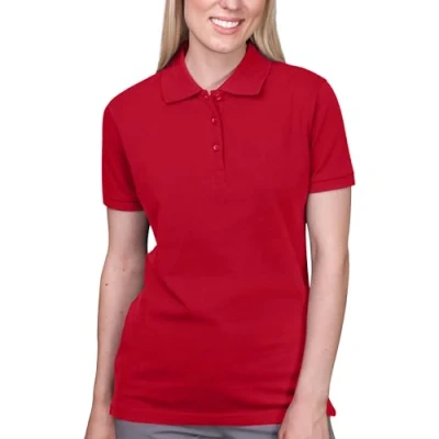 Abbildung von HRM Damen Heavy Stretch Polo, rot, Gr. XL I Premium Polo Shirt aus 95% Baumwolle &amp; 5% Elasthan Basic Polohemd bis 40C waschbar Hochwertige nachhaltige Oberteile Workwear