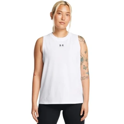 Abbildung von Under Armour Rival Muscle TANK Top, Damen, Größe: Large, White/black