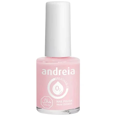 Abbildung von Andreia Nagellack Halal Atmungsaktiv Luft Wasser Durchlässig Ungiftig Farbintensiv Naturkosmetik Farbe B23 Milchrosa 10.5 ml