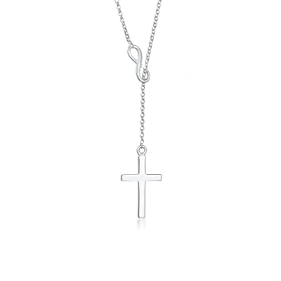 Abbildung von Elli Halskette Damen Y Kette mit Kreuz Infinity Symbol in 925 Sterling Silber