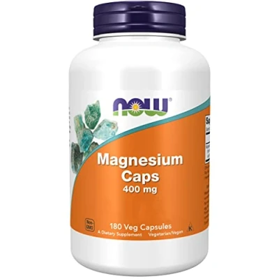Abbildung von Now Foods, Magnesium Caps, 400 mg, 180 vegane Kapseln, Laborgeprüft, Mineralien, Glutenfrei, Sojafrei, Vegetarisch