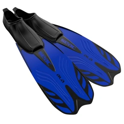Abbildung von Seac ALA, Flossen mit geschlossenem Fußteil, ideal zum Schnorcheln und Schwimmen, BLAU Metal, 38/39