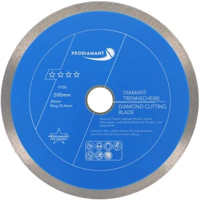 Abbildung von PRODIAMANT Profi Diamant Trennscheibe PRORIM 200 mm x 30/25,4 kein ausbrechen bei glasierten Fliesen Feinsteinzeug Keramik