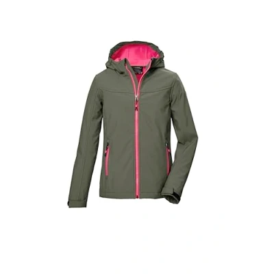 Abbildung von killtec Mädchen Softshelljacke/Outdoorjacke mit Kapuze KOW 349 GRLS SFTSHLL JCKT, moos, 140, 42142 000
