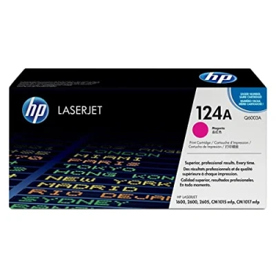 Abbildung von HP 124A (Q6003A) Rot Original Toner für Color Laserjet 2600, 2605, 1600, CM1016, CM1017