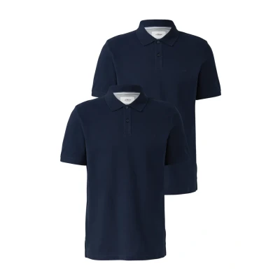 Abbildung von s.Oliver AUS PIQUÉ MIT LOGO IM Doppelpack Poloshirt, Herren, Größe: Small, Navy