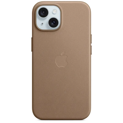Abbildung von Apple MagSafe Textiel Back Cover Braun iPhone 15
