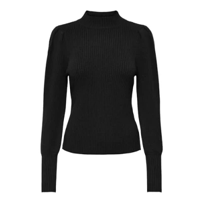 Abbildung von ONLY Damen ONLKATIA L/S Highneck Pullover KNT NOOS Strickpullover, Schwarz,S