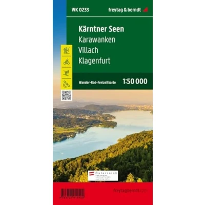 Abbildung von Wörthersee und Umgebung, Wander , Rad Freizeitkarte 1:50.000, freytag &amp; berndt, WK 0233: Klagenfurt Karawanken, mit APP, wasserfest reißfest (freytag berndt Freizeitkarten)