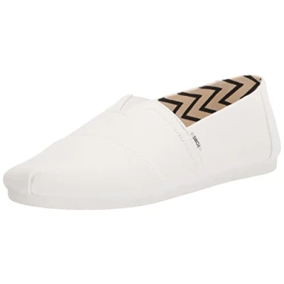 Abbildung von TOMS Herren Alpargata aus recycelter Baumwolle Flache Slipper, Weiß, 39 EU
