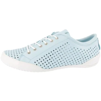 Abbildung von Andrea Conti Damen Schnürschuh Leder Halbschuh bequem geschwungene Sohle 0345767, Größe:39 EU, Farbe:Blau