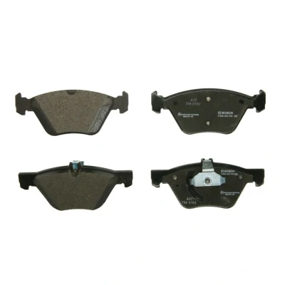 Abbildung von BOSCH 0 986 494 729 Bremsbelagsatz Low Metallic mit Kolbenclip, Anti Quietsch Blech MERCEDES BENZ: E Class Saloon, T modell