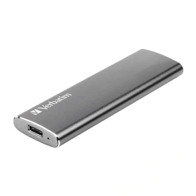 Abbildung von Verbatim Vx500 Externe SSD Festplatte, 2 TB, Portable Solid State Drive USB 3.2 Gen 2, externes Laufwerk für Mac, PC, Smartphone &amp; Spielekonsole, spacegrau