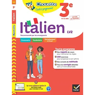Abbildung von Chouette Italien 3e LV2 (A2, A2+): cahier de révision et d&#039;entraînement recommandé par les enseignants