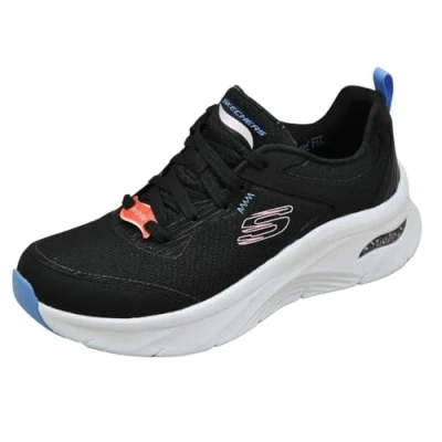 Abbildung von Skechers Damen 149685 Bkmt Sneaker, Schwarzes Leder Mesh Multi Besatz, 38 EU