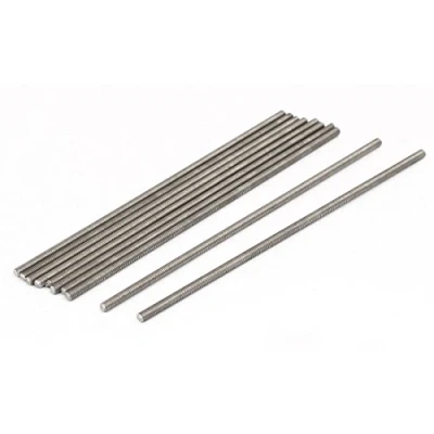 Abbildung von sourcing map 10Stk. 304 Edelstahl volle Gewindestange Hardware M3 x 120mm 0,5mm Gewindegang de