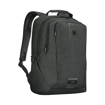 Abbildung von WENGER MX ECO Professional Laptop Rucksack mit Tabletfach, Notebook bis 16 Zoll, Tablet 10 Organizer, 20 l, Damen Herren, Büro Business Reisen Uni, Schwarz, Nachhaltig, 612261