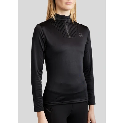 Abbildung von Montar Shirt MoRosie Pintucks Crystals Lange Ärmel Braun