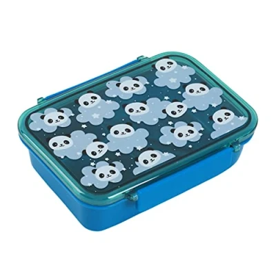 Abbildung von I Drink Lunch Box Comedero con cubiertos para niños, pícnic, escuela dibujos de infancia, sin BPA (Panda), ID2013